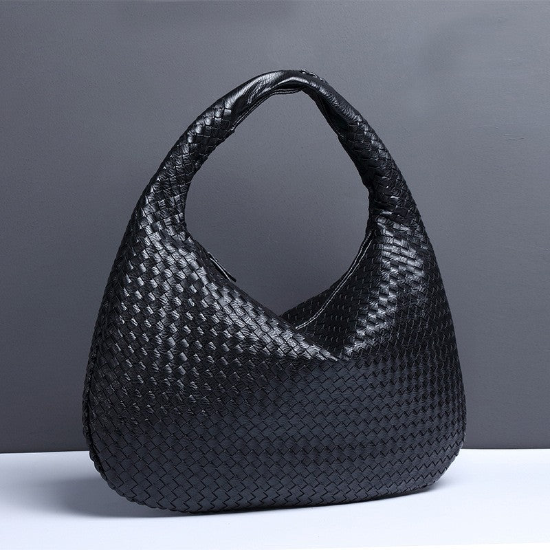Handcrafted Woven Crescent Shoulder Bag