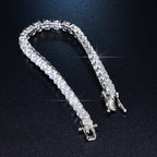 Four Claw Moissanite Diamond Bracelet | White Gold