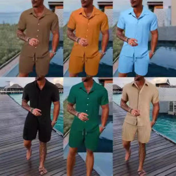 Men's Summer Mesh Polo & Shorts Set | 16 Colors