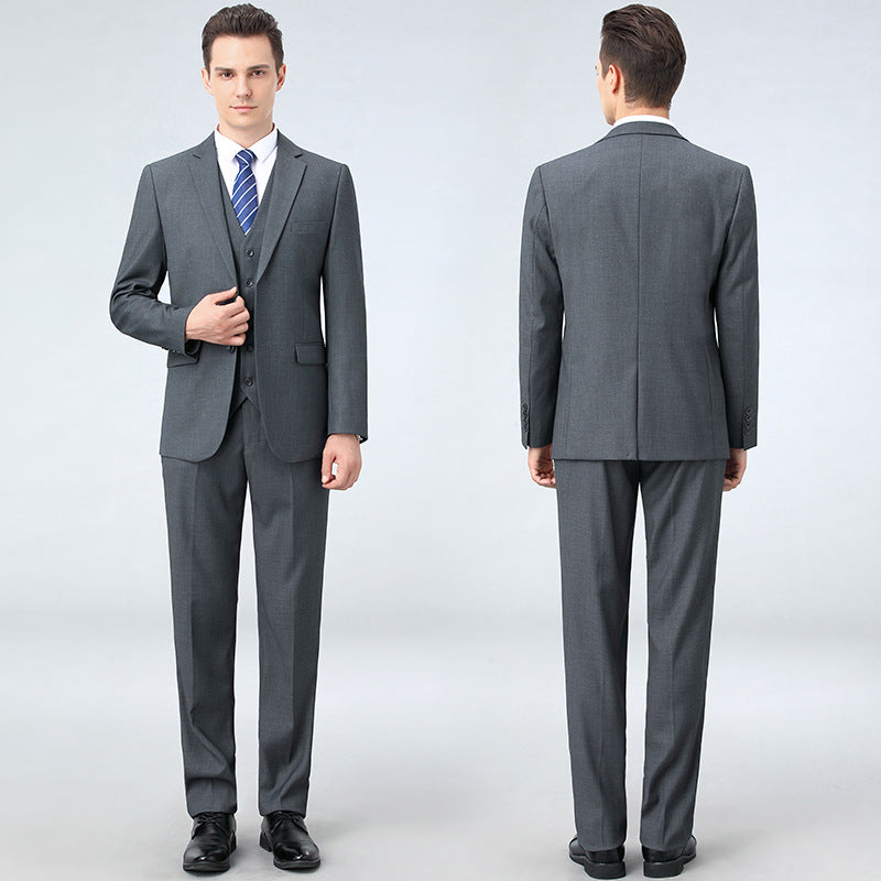 Men's Classic Wool Blend Three-Piece Suit
