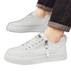 Men's Casual Sports Sneakers | Side Zipper & Thick Sole