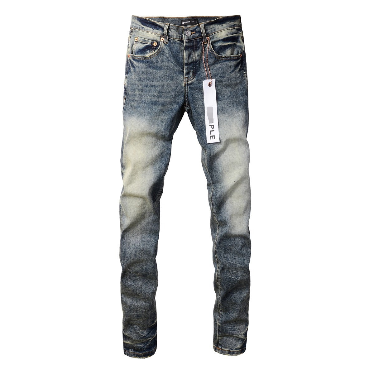 Men's PU Leather Denim Pants | Embroidered Slim Fit SW-KN18 XXL 34