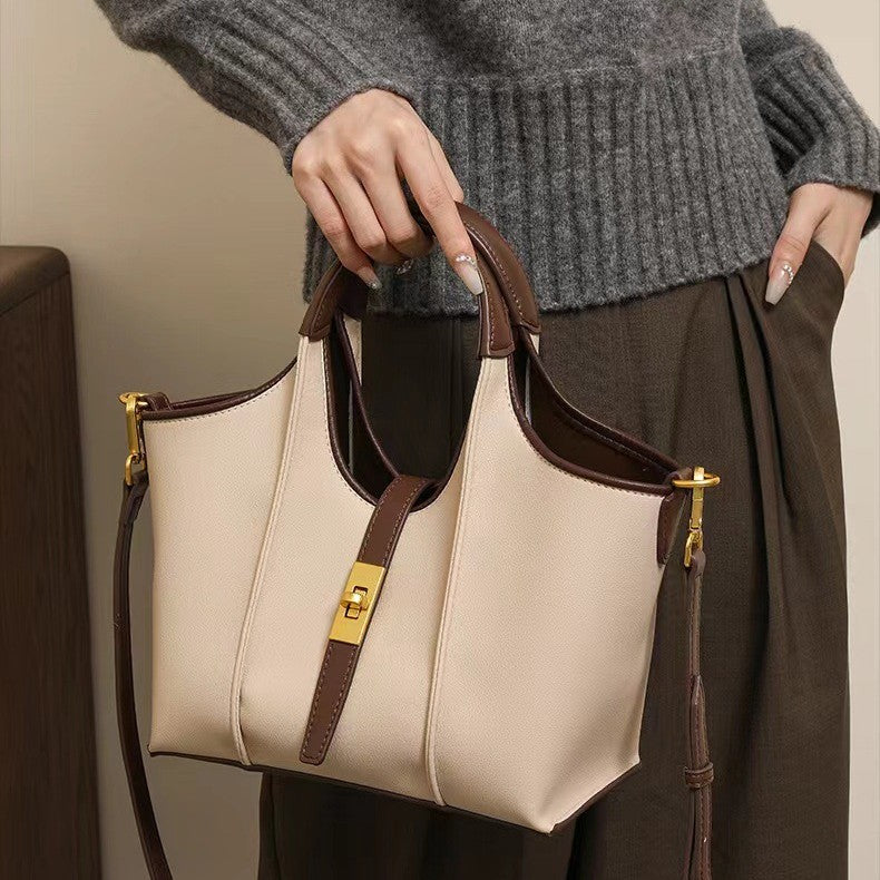 Women's Retro Bucket Tote Bag – Large Crossbody