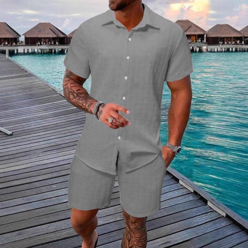 Men's Vacation Casual Shirt & Shorts Set | 6 Colors