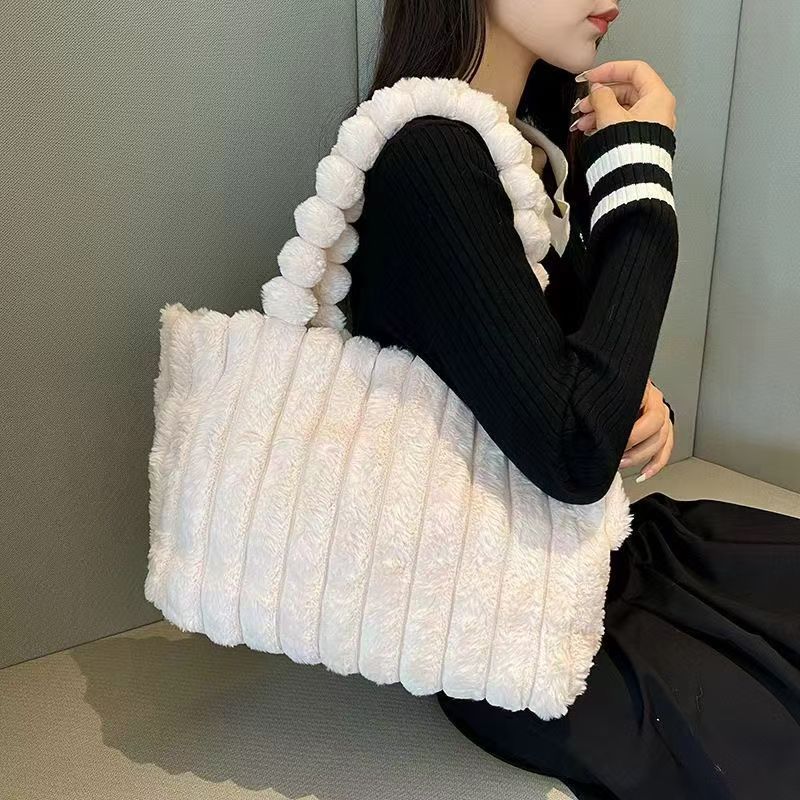 Plush Tote Bag – Large Commuter Handbag