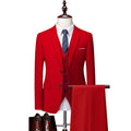 Men's Slim Fit Three-Piece Suit – 13 Colors, Extended Sizes