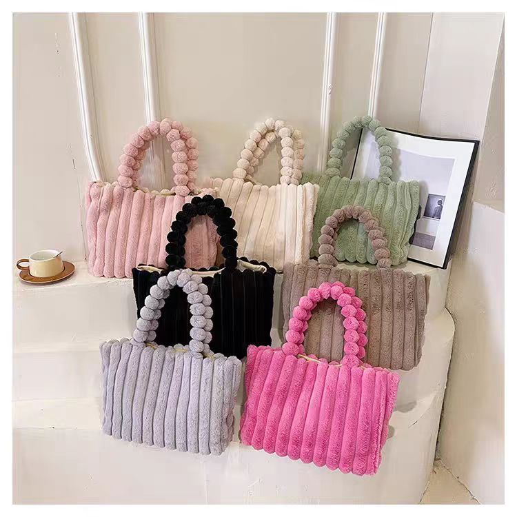 Plush Tote Bag – Large Commuter Handbag