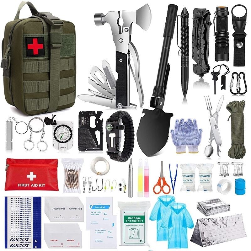 Outdoor Survival Tactical Bag with First Aid Kit – Multi-Carry Emergency Gear Set