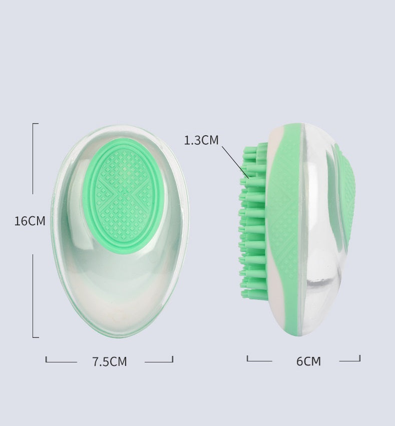 2-in-1 Pet Bath Brush - Soft Silicone Massage & Shampoo Comb for Dogs & Cats