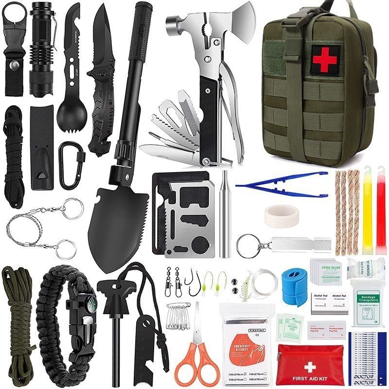 Outdoor Survival Tactical Bag with First Aid Kit – Multi-Carry Emergency Gear Set