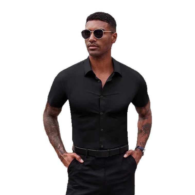 Men's Seamless No-Iron Ice Silk Shirt | UV-Resistant