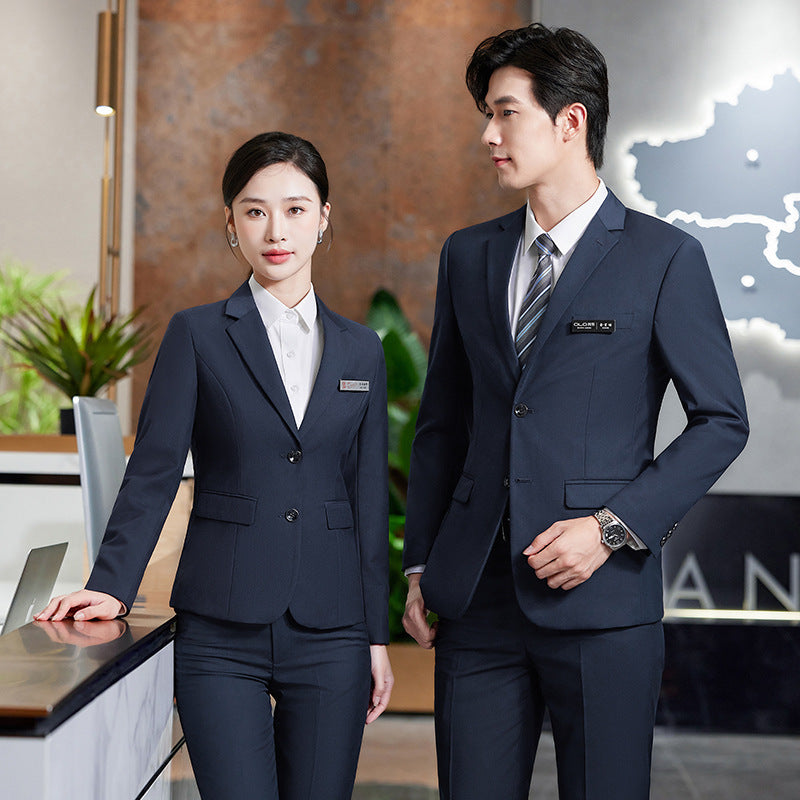 Men's Slim Fit Serge Two-Button Suit