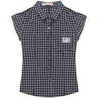 The Plaid Shirt in Washed Cotton Black S