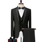 Men's Slim Fit One-Button Three-Piece Casual Suit – 13 Colors | Fredlox Direct