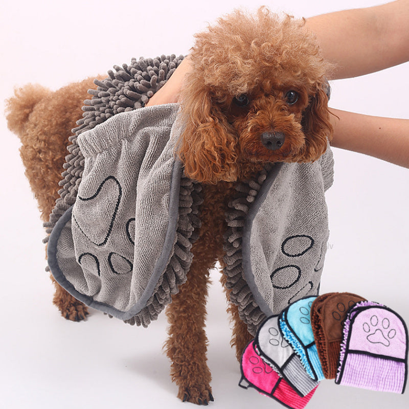 Super Absorbent Microfiber Pet Towel - Quick-Dry Bathrobe for Dogs & Cats