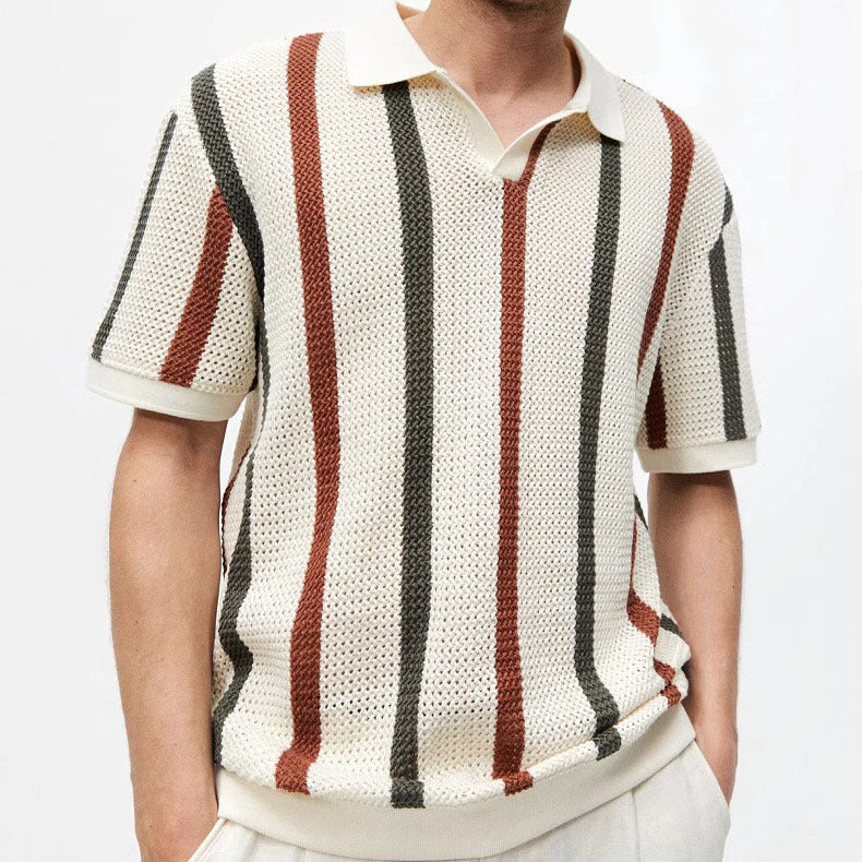 Men's Slim Fit Ice Silk Polo – Breathable & No-Iron