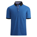 Men's Ribbed Texture Polo Shirt – Stretch Polyester