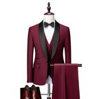 Men's Slim Fit One-Button Three-Piece Casual Suit – 13 Colors | Fredlox Direct