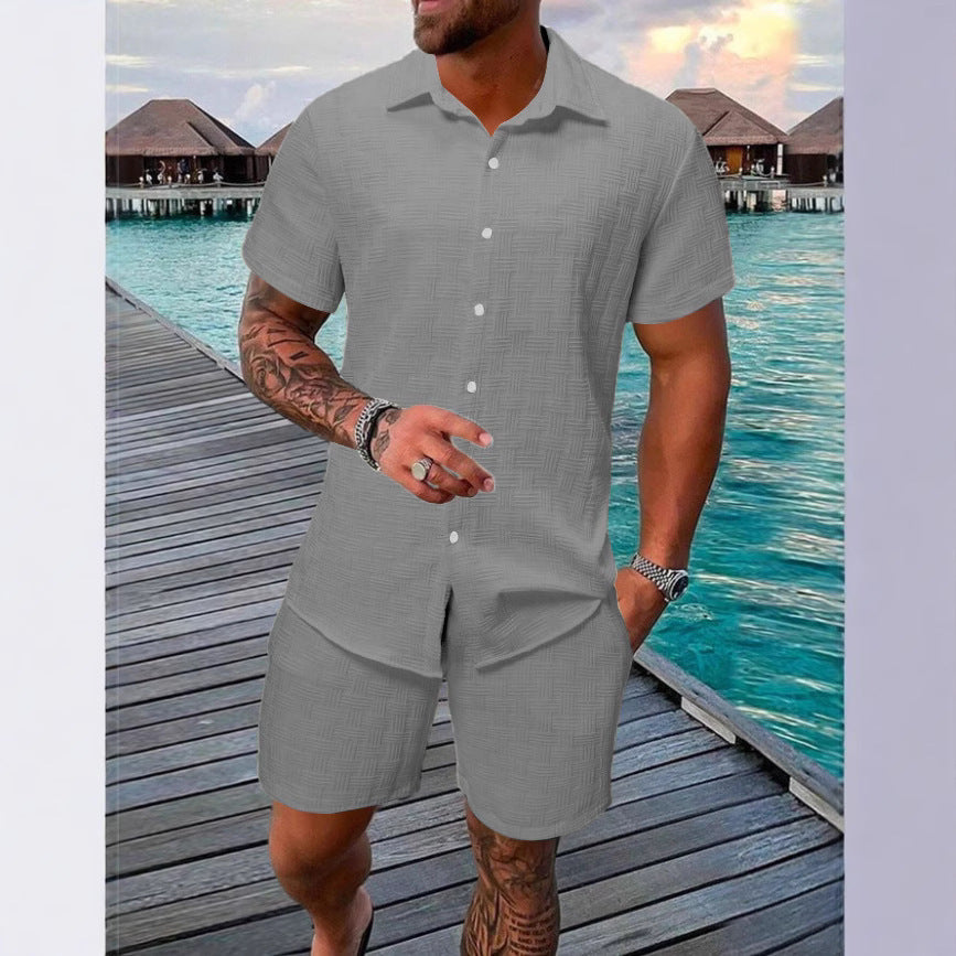 Men's Vacation Casual Shirt & Shorts Set | 6 Colors