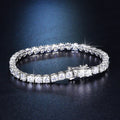 Four Claw Moissanite Diamond Bracelet | White Gold White Gold 40 points