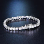 Four Claw Moissanite Diamond Bracelet | White Gold White Gold 40 points