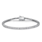 Geometric Moissanite Tennis Bracelet – Brass & White Copper | Fredlox Direct