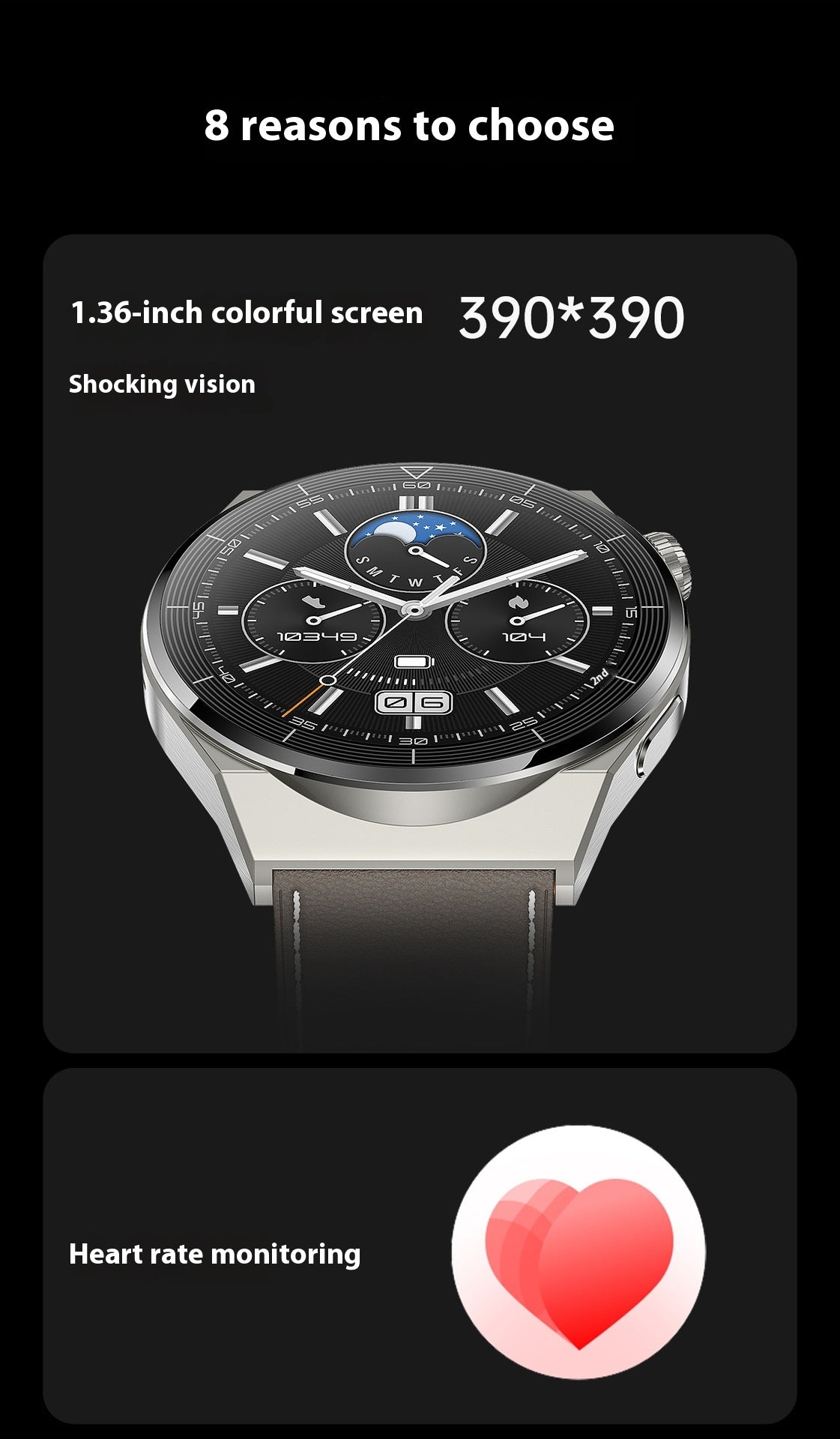 Bluetooth Call Heart Rate Sleep Monitoring Smartwatch - Complete Health Tracker