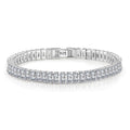 Women's Geometric Zircon Bracelet | Korean Light Luxury White Diamond Copper Plated White Gold