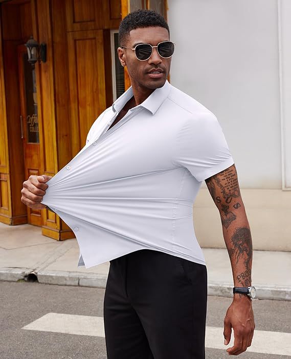 Men's Seamless No-Iron Ice Silk Shirt | UV-Resistant