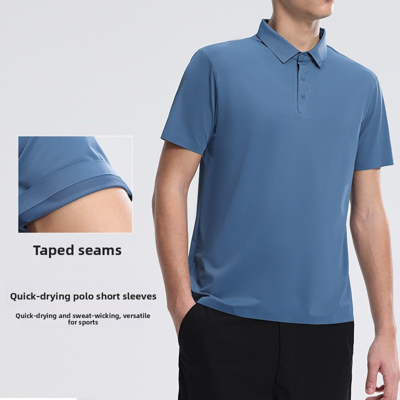 Men's Quick-Dry Ice Silk Polo Shirt | Moisture-Wicking