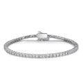 Geometric Moissanite Tennis Bracelet | Brass & White Copper 2mm 5.5inch