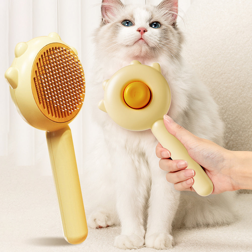 Pet Grooming Brush - Massage Comb for Hair Removal & Shedding Control