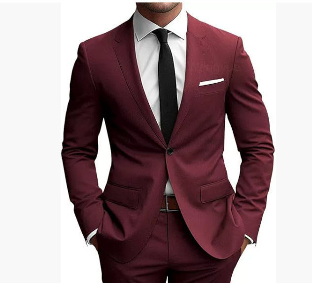 Men's Slim Fit Korean-Style Suit
