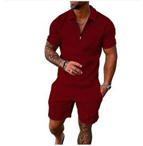 Men's Summer Polo & Shorts Set | Breathable Mesh
