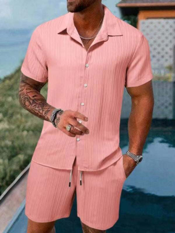 Men's Summer Mesh Polo & Shorts Set | 16 Colors