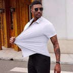 Men's Seamless No-Iron Ice Silk Shirt – UV-Resistant