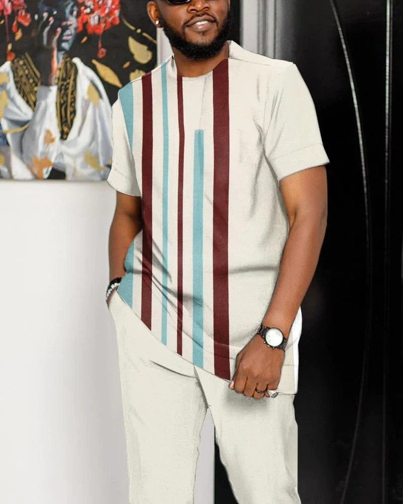 Men's 3D Print Sportswear Set | Top & Long Pants