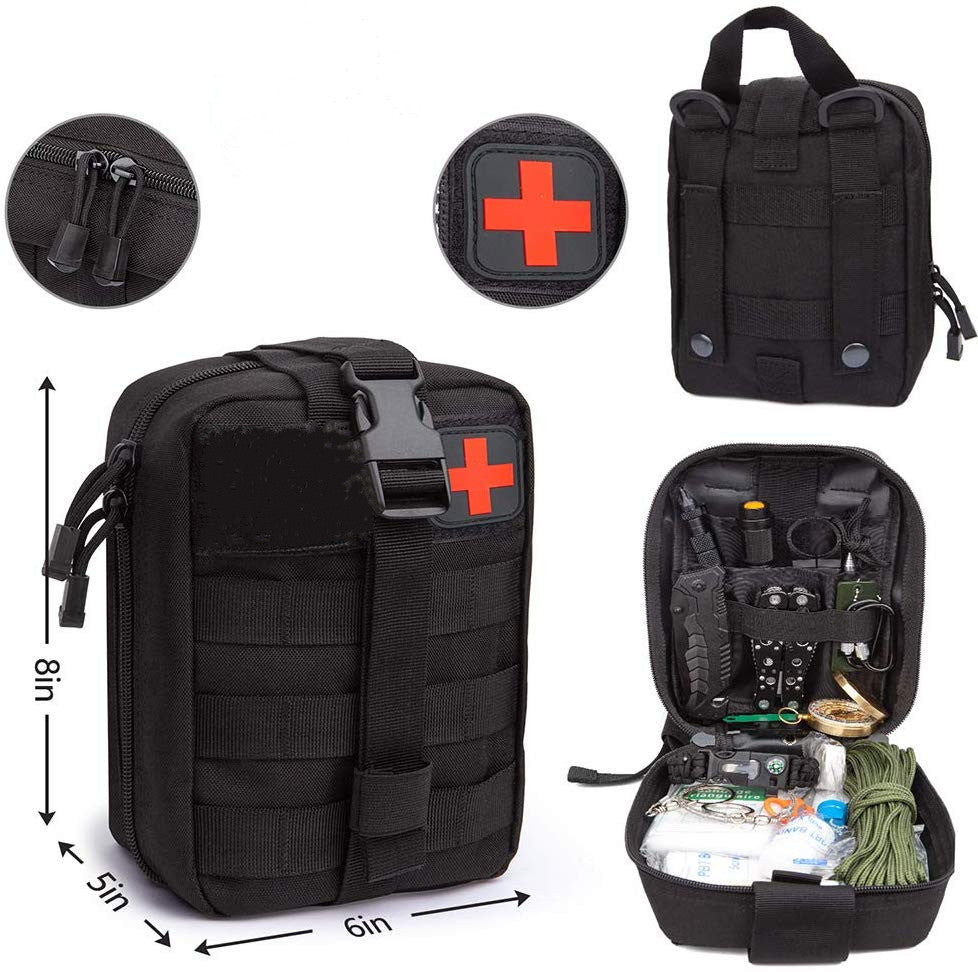 Outdoor Survival Tactical Bag with First Aid Kit – Multi-Carry Emergency Gear Set