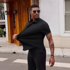 Men's Seamless No-Iron Ice Silk Shirt – UV-Resistant