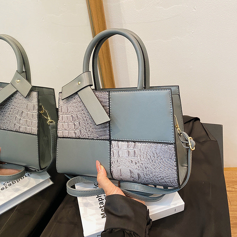 Women's Crocodile Pattern PU Fashion Tote Bag