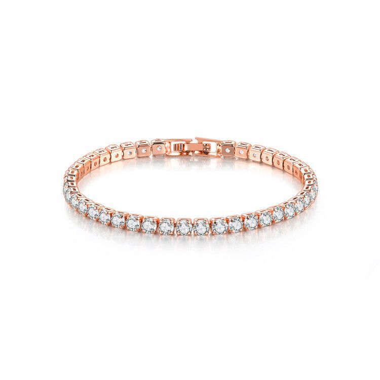 Zircon Tennis Bracelet | Gold, Rose Gold & Platinum