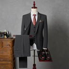 Men's Slim Fit Three-Piece Suit – Wrinkle-Resistant | Fredlox Direct