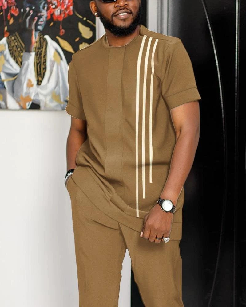 Men's 3D Print Sportswear Set | Top & Long Pants