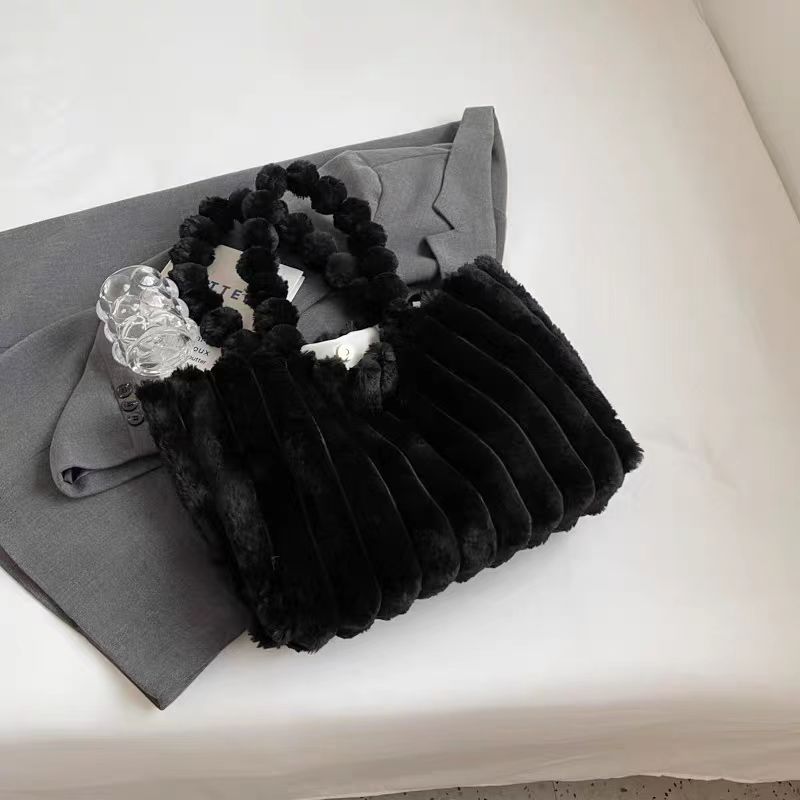 Plush Tote Bag – Large Commuter Handbag