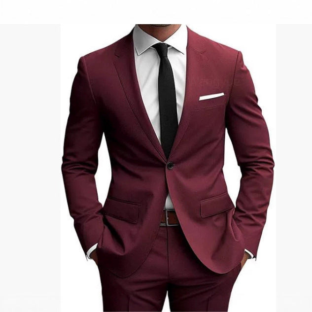 Men's Slim Fit Korean-Style Suit