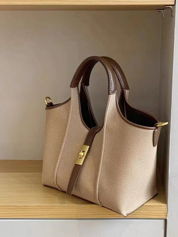 Women's Retro Bucket Tote Bag – Large Crossbody