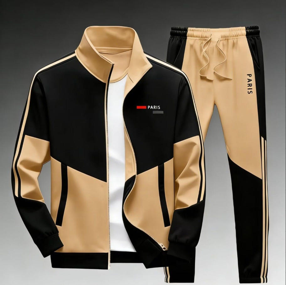 Mens zipper jacket printed casual set YT6271338 2 2XL