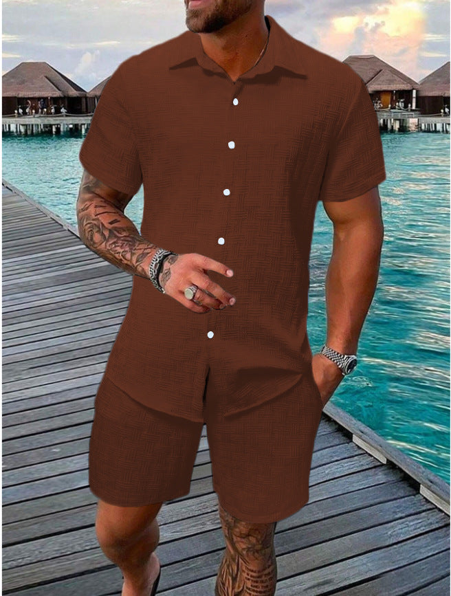 Men's Vacation Casual Shirt & Shorts Set | 6 Colors