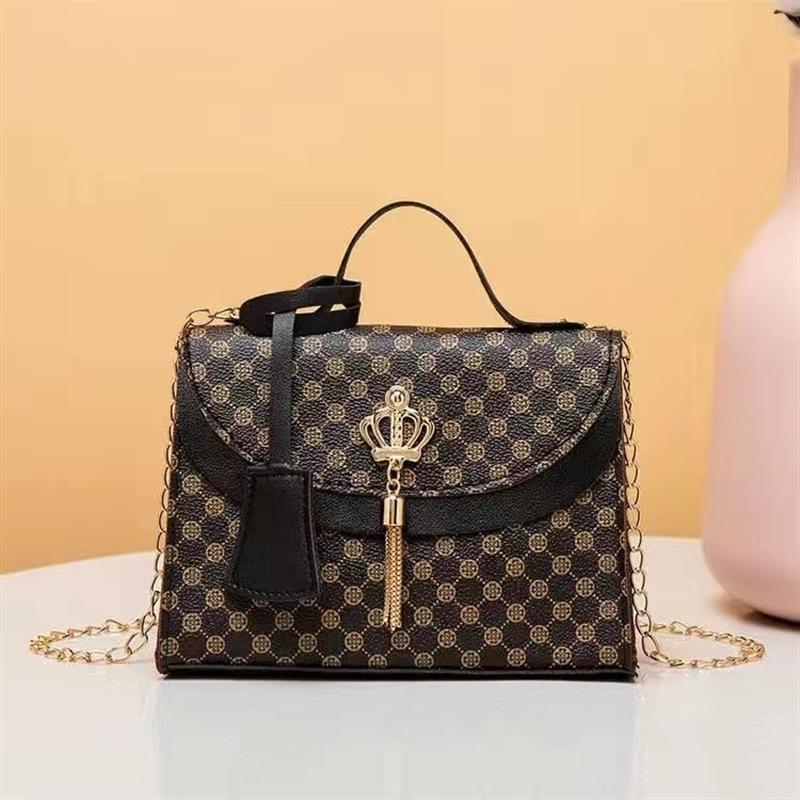 British Style Leather Small Square Handbag