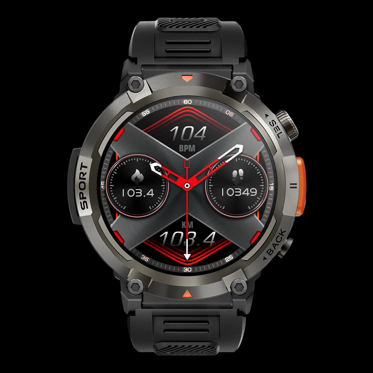 Outdoor Sports Smartwatch - Rugged Health & Fitness Tracker for Active Lifestyles